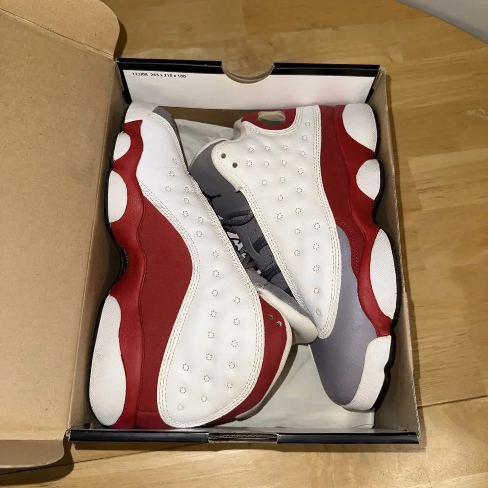 2014 Air Jordan 13 Retro Grey Toe Sz 5Y / 6.5 Women OG BOX 2014 Worn Once
